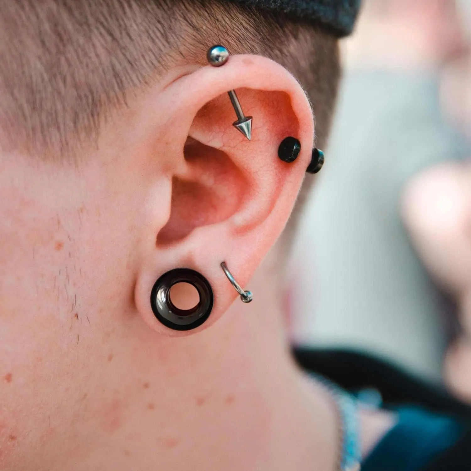 1 Pair Classic Ear Gauges Tuba Hollow Design for Stretched Ears Hypoallergenic 316 Stainless Steel Ear cuff Tunels plugs 00G 8mm-16mm(0G-5/8'') Body Piercing Jewelry