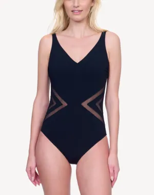 Day Dreamer V Neck One Piece Swimsuit
