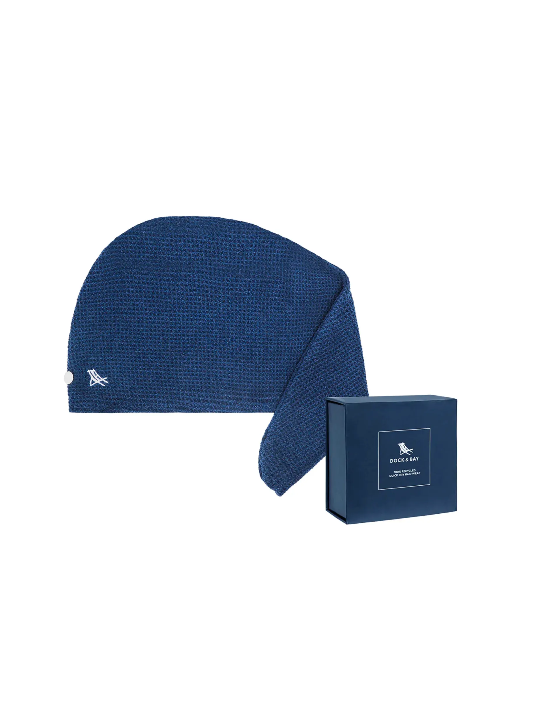 Dock & Bay Quick Dry Waffle Hair Wrap [Nautical Navy]