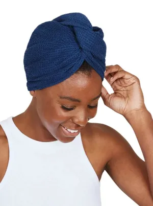 Dock & Bay Quick Dry Waffle Hair Wrap [Nautical Navy]