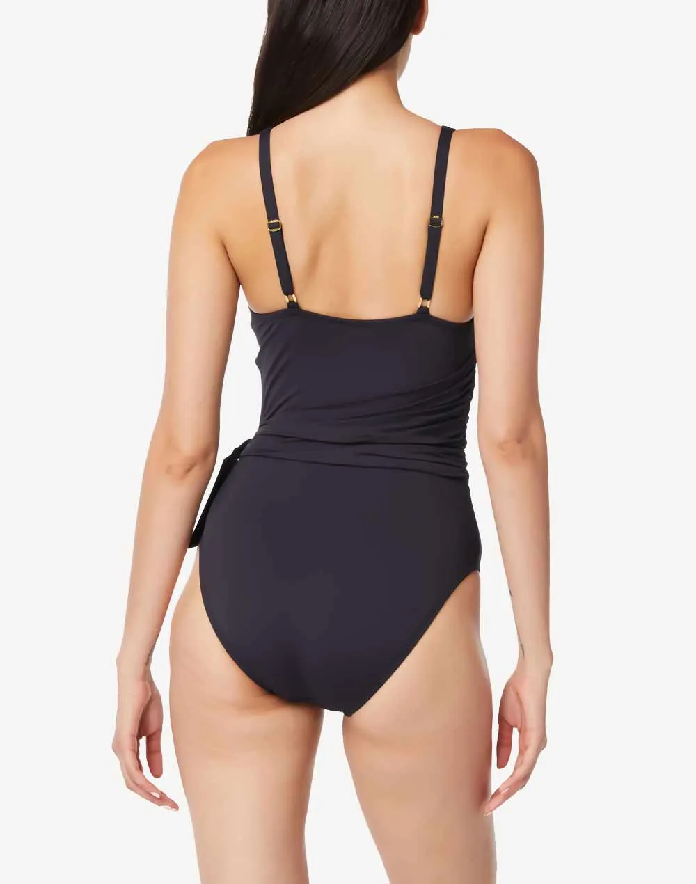 Don't Mesh With Me High Neck Side Tie One Piece