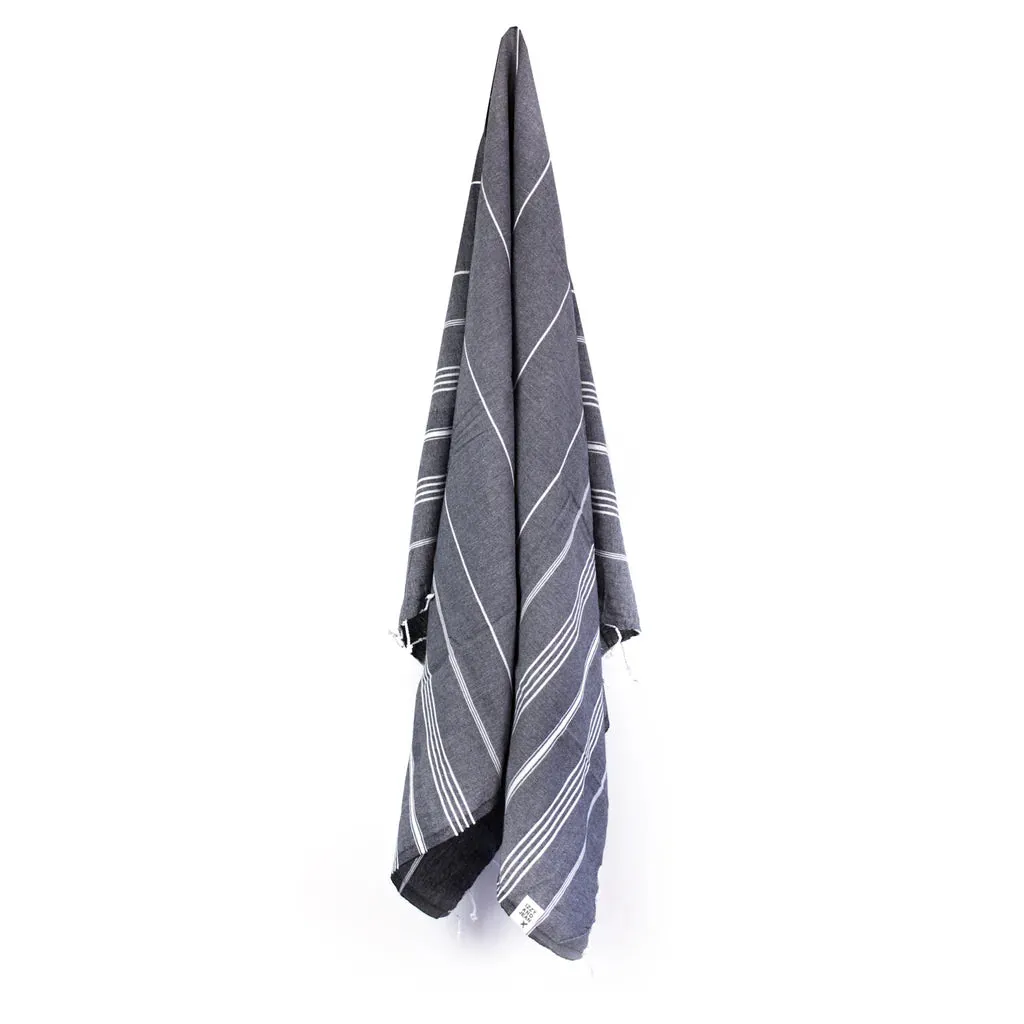 Izzy and Jean Classic Turkish Towel - Navy Blue