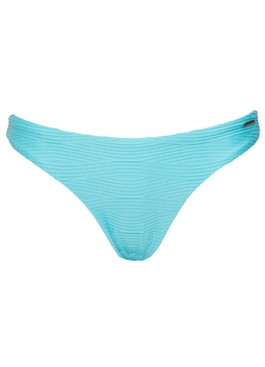 Maaji Sea Blue Iconic Regular Rise Thin Side Bikini Bottom
