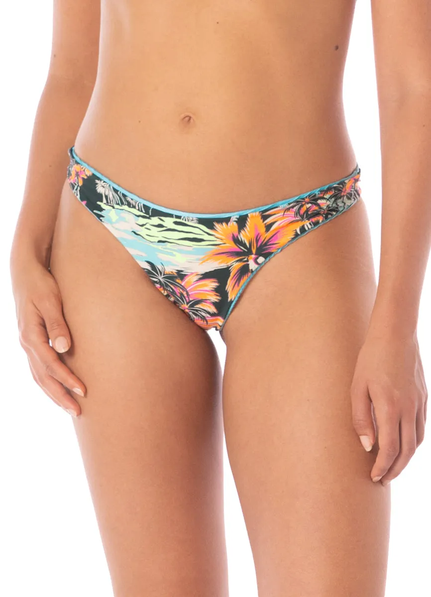 Maaji Sea Blue Iconic Regular Rise Thin Side Bikini Bottom