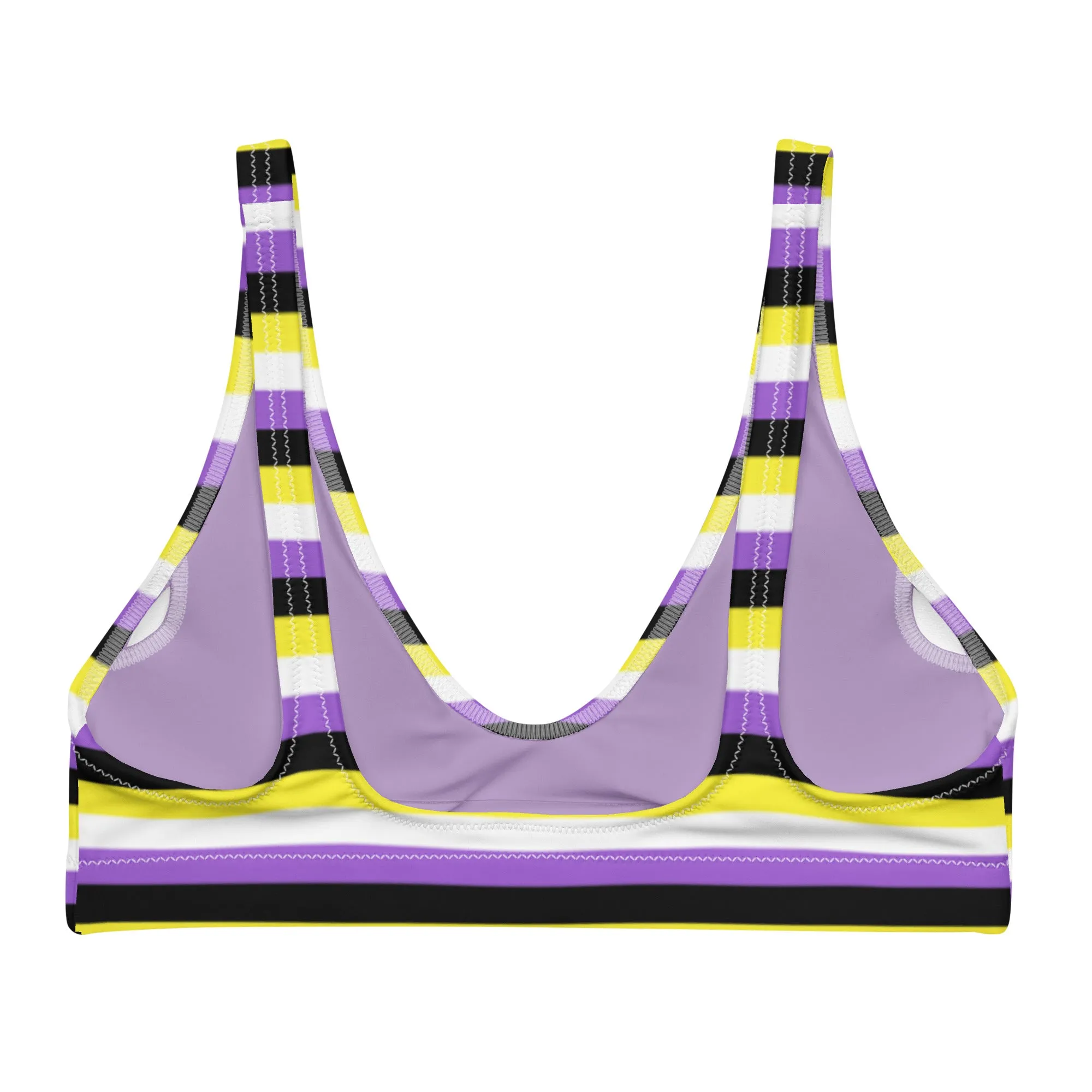 Non-Binary Flag Bikini Top