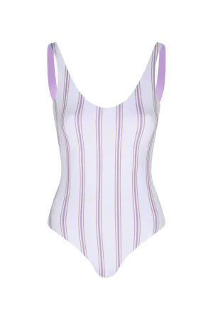 Olympic One Piece / Lilac Stripes