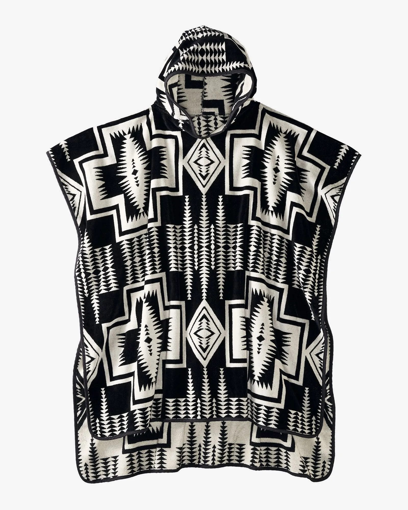 Pendleton Adult Jacquard Hooded Towel - Harding Black