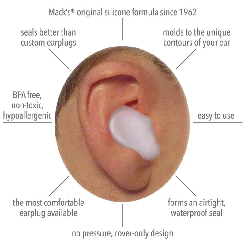 Pillow Soft Silicone Putty Ear Plugs 2 pair