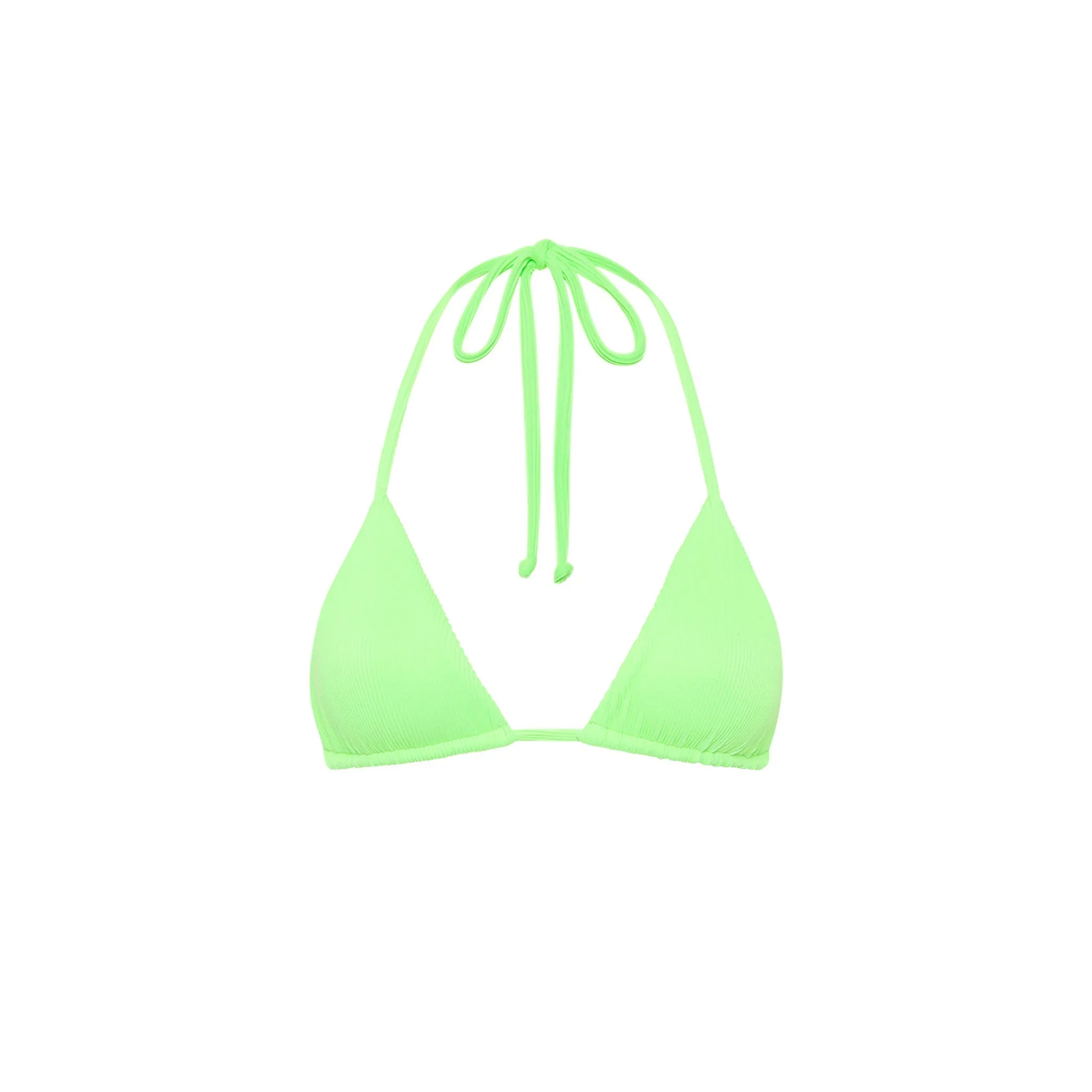 Slide Triangle Bikini Top - Luau Lime Ribbed