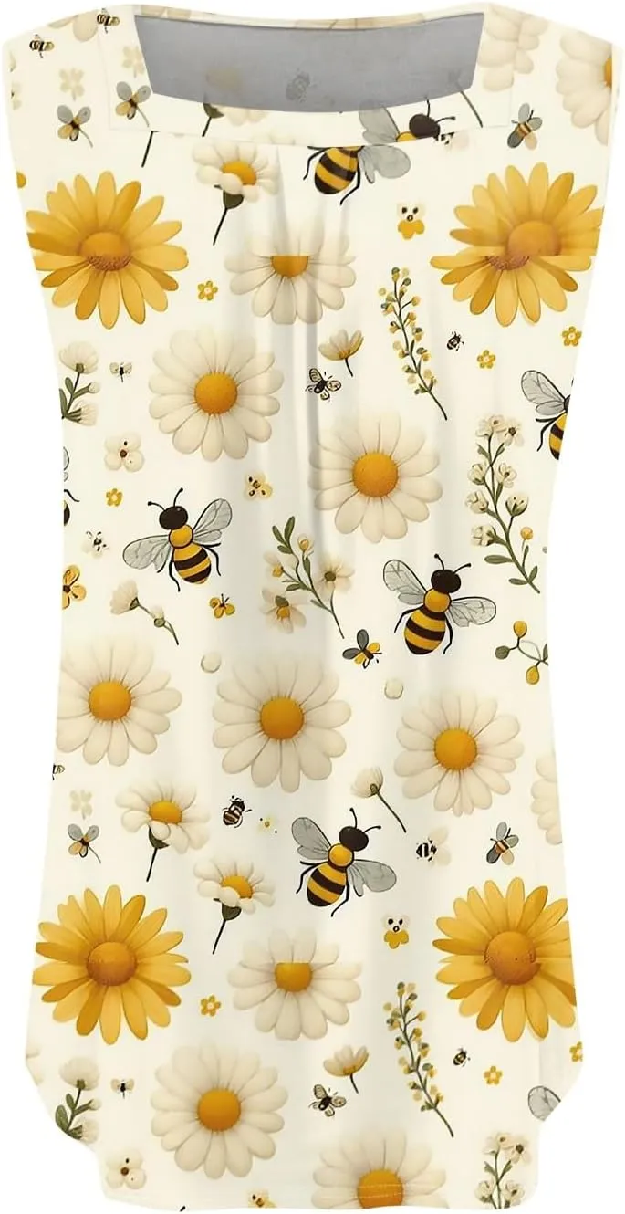Spring Summer Plus Size Dressy Tank Tops for Women 2025 Womens Workout Floral Boho Beach Sleeveless Tops for Women