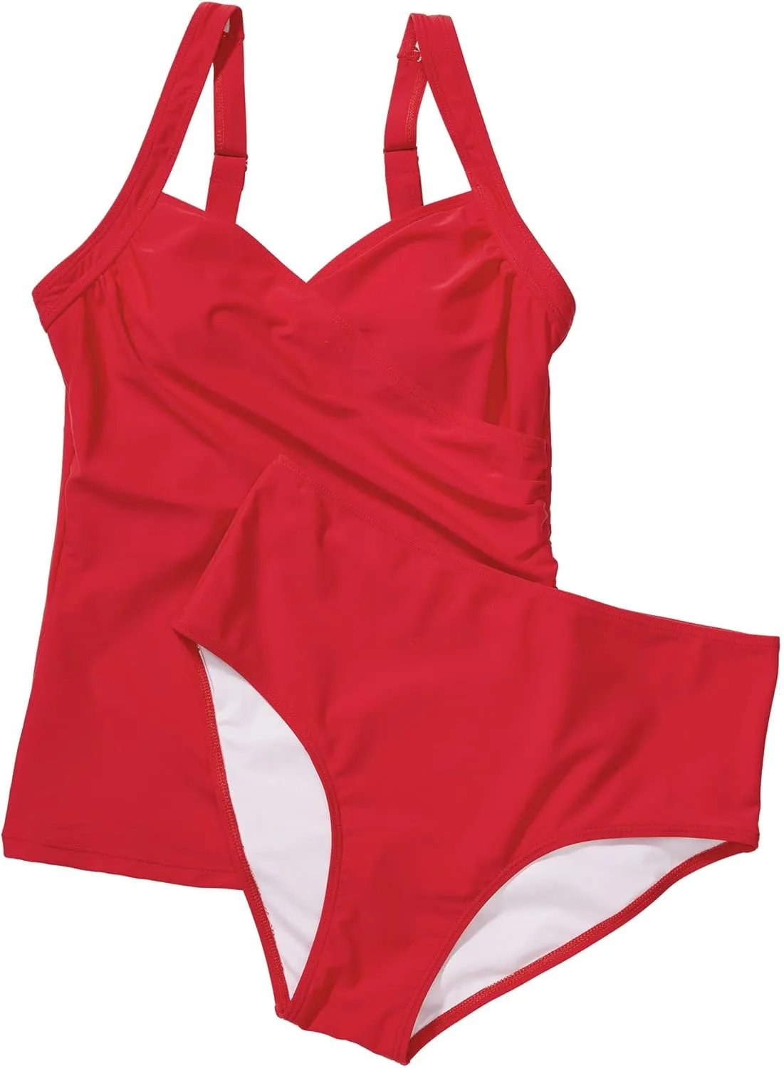 SUUKSESS Women Sexy Twist Push Up Tankini Swimsuit Tummy Control Bathing Suits