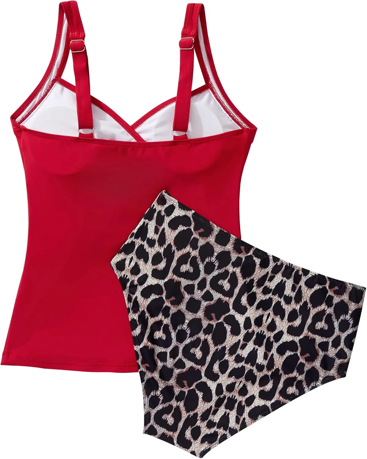 SUUKSESS Women Sexy Twist Push Up Tankini Swimsuit Tummy Control Bathing Suits