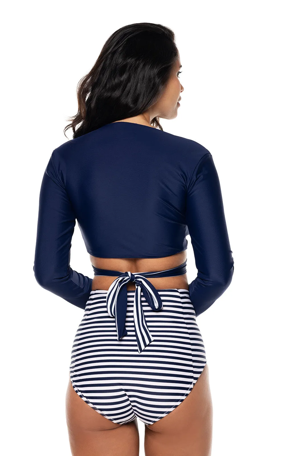 Women's Sunny Isles Reversible Wrap Shrug  |  Navy/White Stripe Reversible