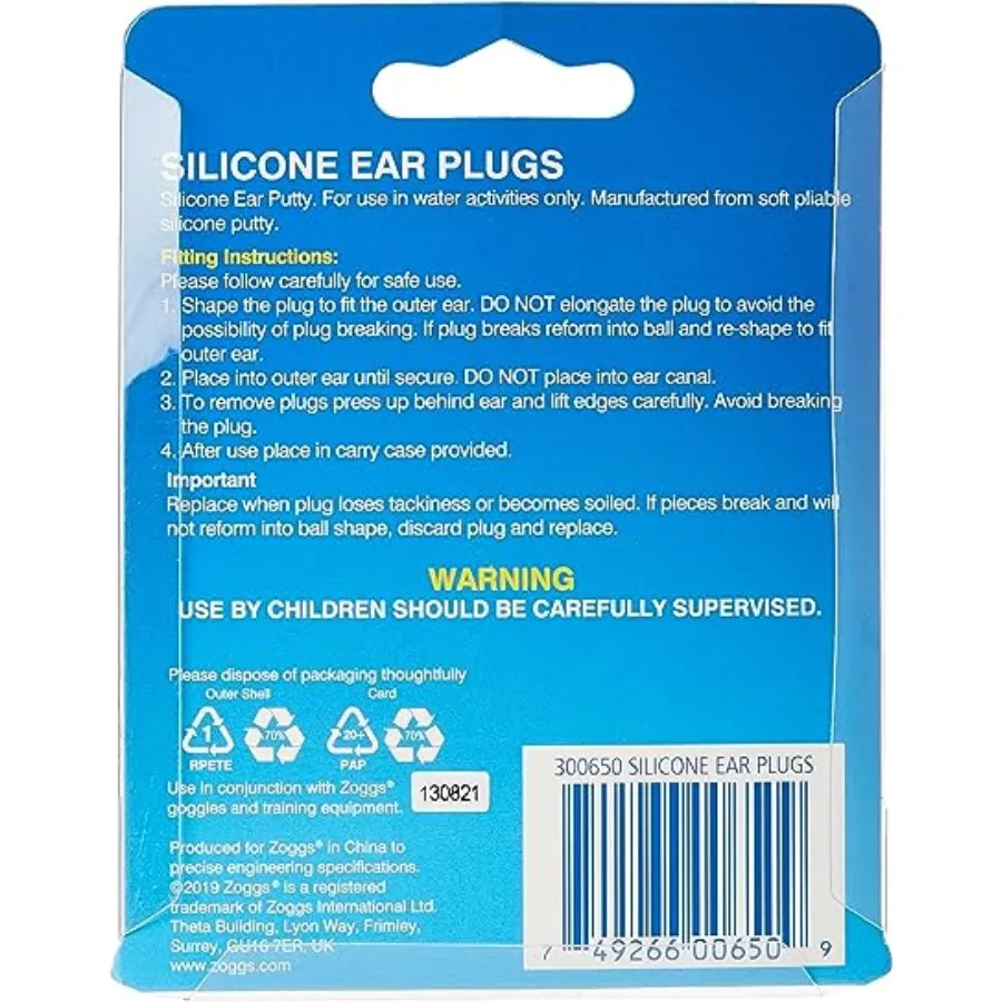 Zoggs Silicone Ear Plugs Z300650